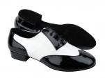 dansschoenen wit zwart gelakt van  